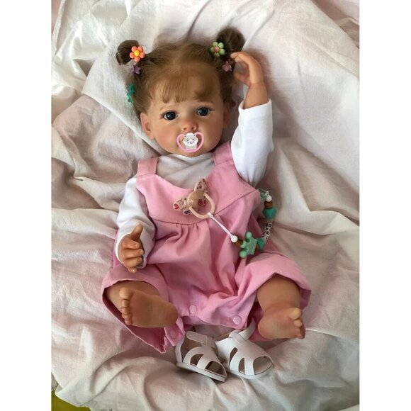 ❤️ 22 inch Baby Girl Doll  Full Body Silicone Vinyl - Picture 3 of 7